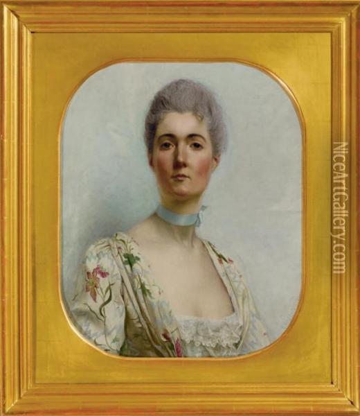 Portrait Madame P. Du Seuil Oil Painting - Felix Edouard Vallotton
