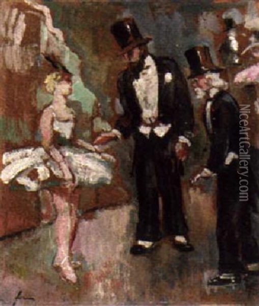 After The Performance Oil Painting - Jean-Louis Forain