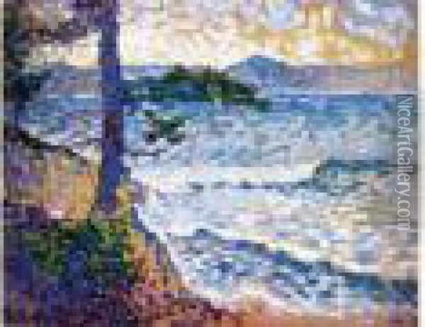 Rivage De Mediterranee Oil Painting - Henri Edmond Cross