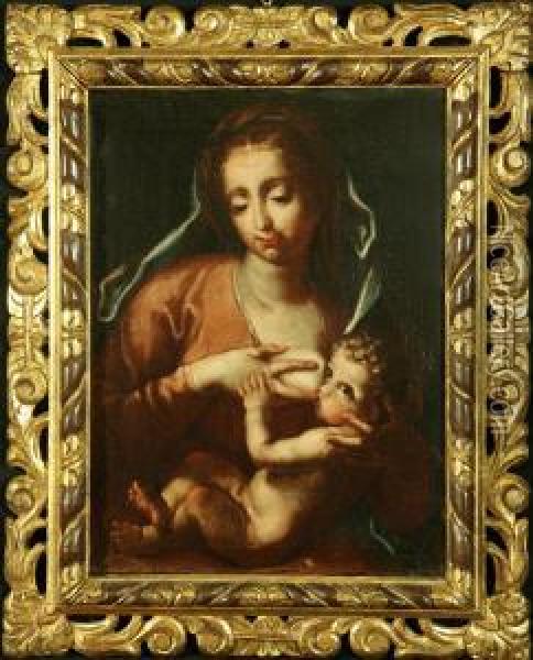 Madonna Con Bambino Oil Painting - Valerio Castello