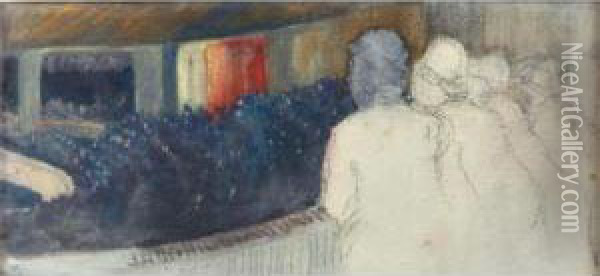 Le Theatre Oil Painting - Marcel Jefferys
