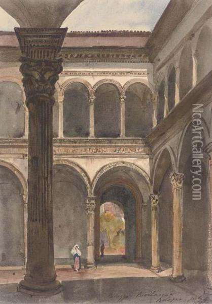 The Palazzo Bevilacqua Oil Painting - Harriet Cheney
