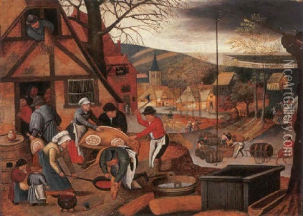 Autumn Oil Painting - Pieter Brueghel the Younger