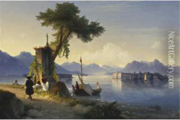 Isola Bella On Lake Maggiore Oil Painting - Ivan Konstantinovich Aivazovsky