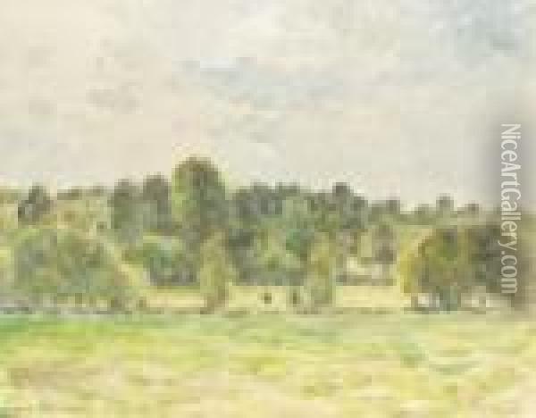 Eragny Soir Oil Painting - Camille Pissarro