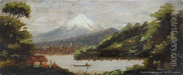 Mt Egmont Oil Painting - John Philemon Backhouse