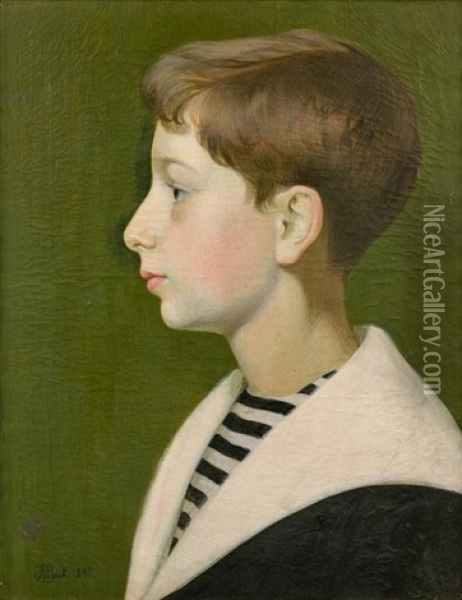 Profil De Jeune Garcon En Tenue De Marin Oil Painting - Armand Point