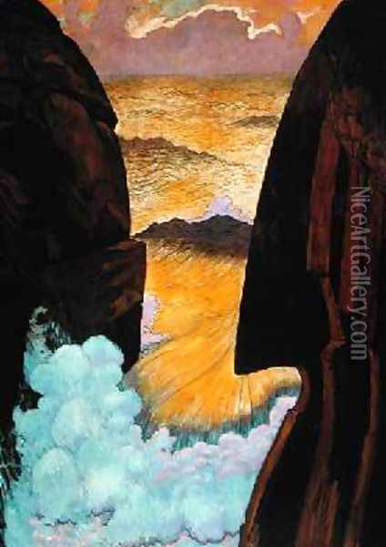 The Green Wave Oil Painting - Georges Lacombe