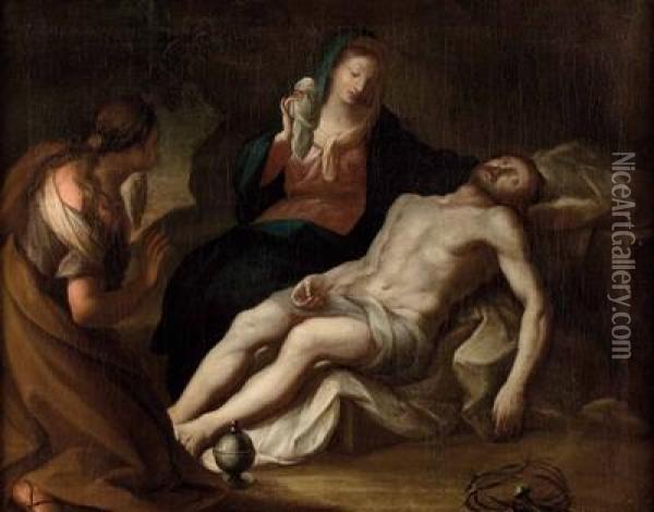 Beweinung Christi Mit Maria Magdalena Oil Painting - Michael Koeck