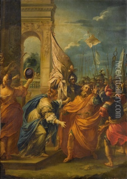 The Return Of Jephtha Oil Painting - Giuseppe Varotti