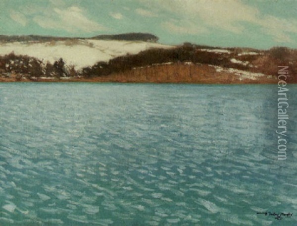 Lake Scene Oil Painting - Hermann Dudley Murphy