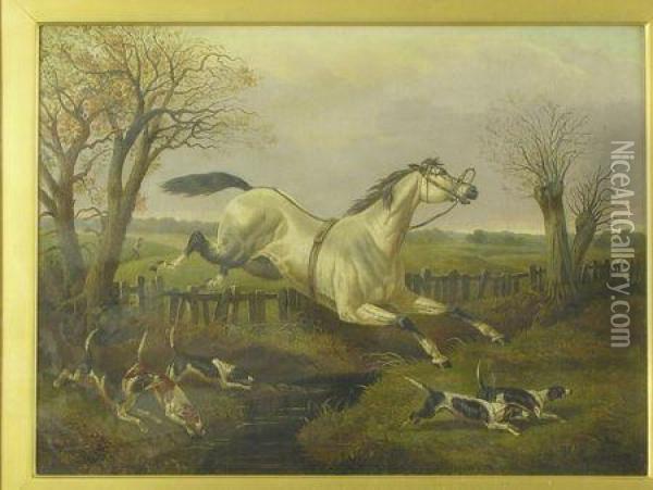 A Runaway Carriage Oil Painting - John Frederick Herring Snr