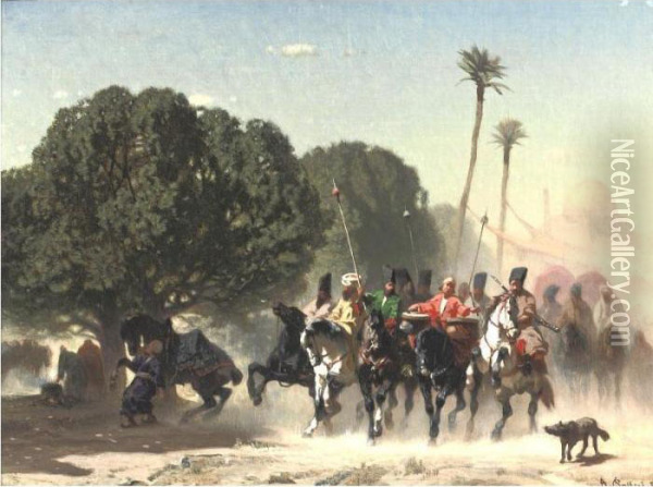The Horse Guard Oil Painting - Alberto Pasini