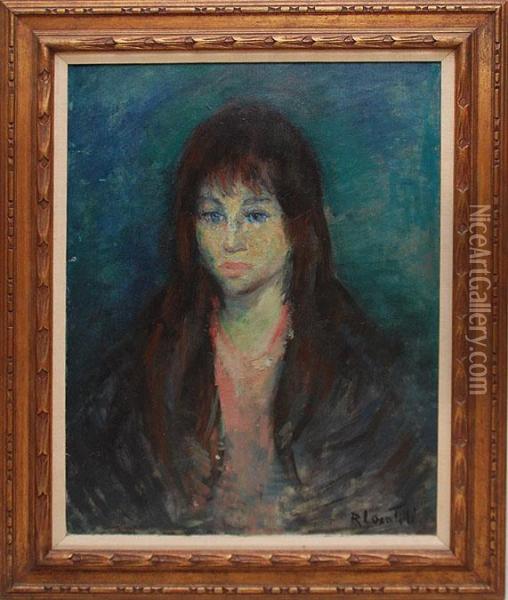 Portrait Of Young Girl Oil Painting - Raffaello Locatelli