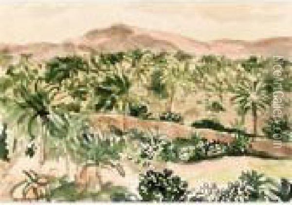 Palmeraie En Algerie Oil Painting - Albert Marquet