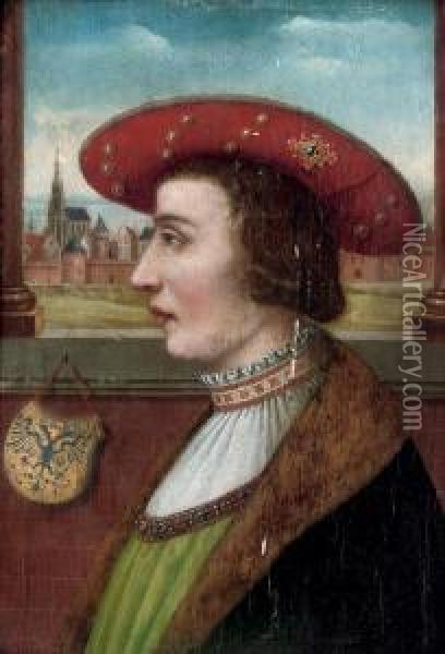 Portrait Of Maximilian I (1459-1519) Oil Painting - Bernhard Strigel