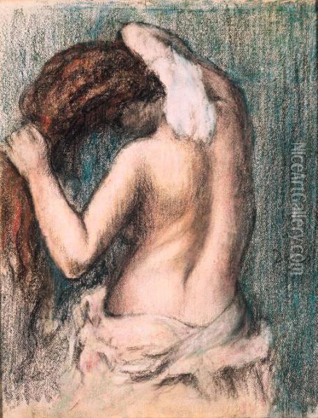 Femme S'essuyant Oil Painting - Edgar Degas