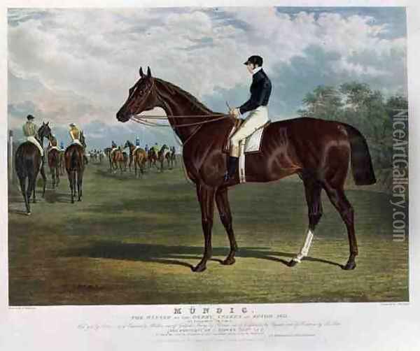 'Mundig', the Winner of the Derby Stakes at Epsom, 1835 Oil Painting - John Frederick Herring Snr