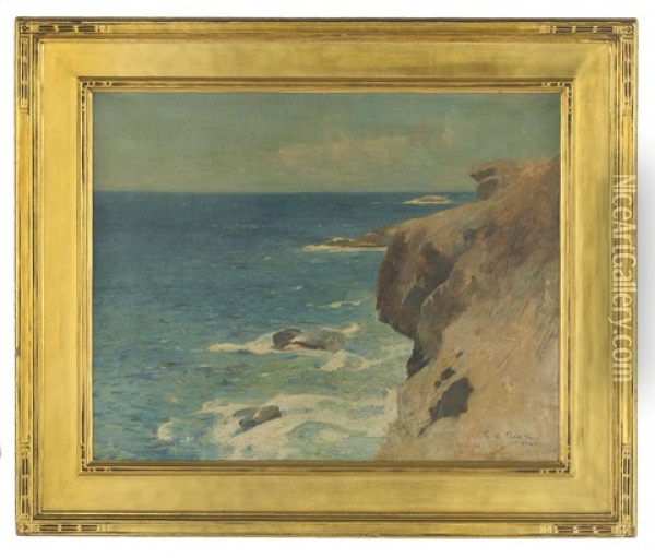 Cliffs Along The Sea, St. Thomas Oil Painting - Emil Carlsen