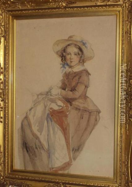 Young Girl On Horseback Oil Painting - John Frederick Tayler