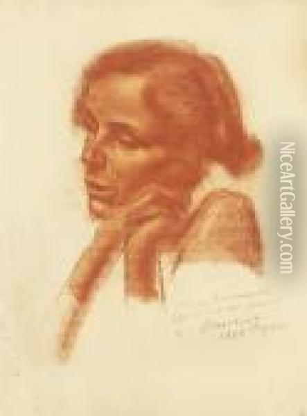 Portrait De Maria Alexandrovna Ebraimova Oil Painting - Alexander Evgenievich Yakovlev