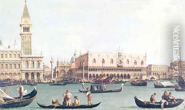 Venice from the Bacino Oil Painting - (Giovanni Antonio Canal) Canaletto