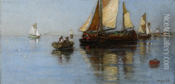 Segelbatar Oil Painting - Wilhelm von Gegerfelt
