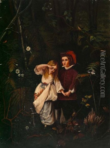 Hansel And Gretel Oil Painting - Enoch Wood Perry