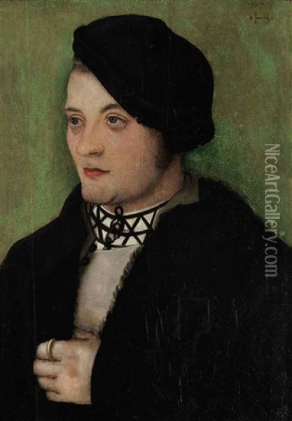 Portrait Of A Young Man With His Head Turned To The Left Oil Painting - Hans Baldung