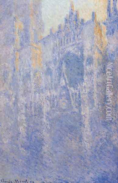 Rouen Cathedral, the Portal, Morning Fog Oil Painting - Claude Oscar Monet
