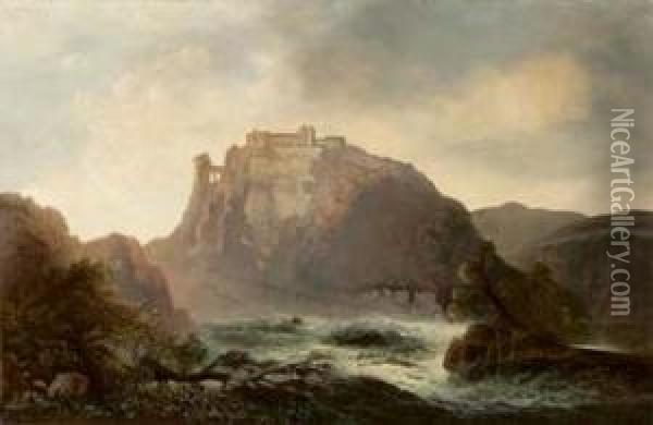 Paesaggio Fantastico Con L'abbazia Di Montecassino Oil Painting - Karl, Freiherr Von Hafften