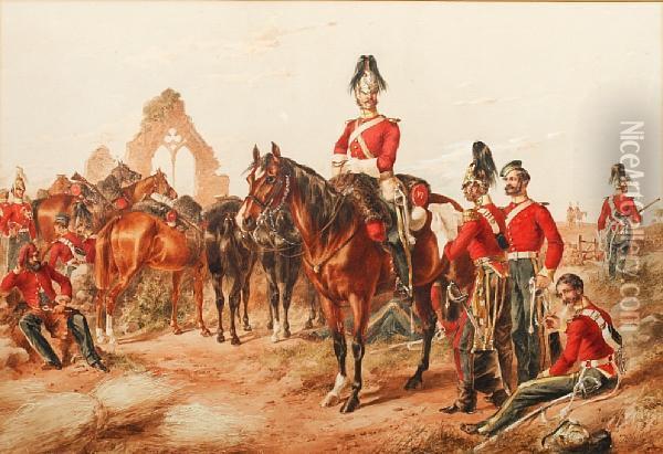 The 6th Inniskilling Dragoons Oil Painting - Henry S. Cottrell