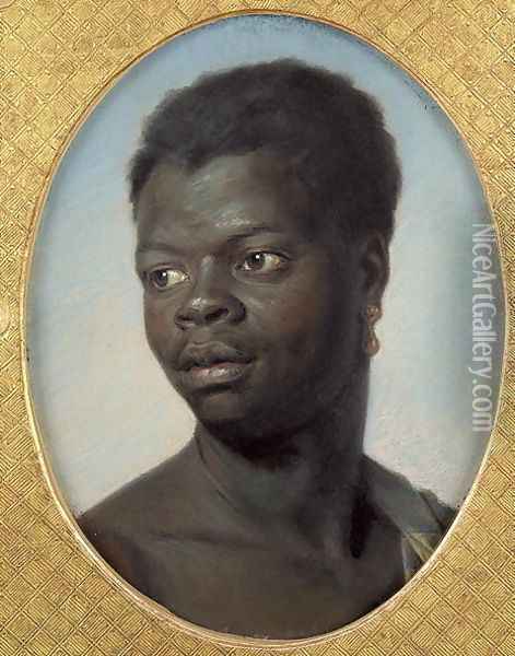Portrait of a Young Negro, c.1751 Oil Painting - Maurice Quentin de La Tour