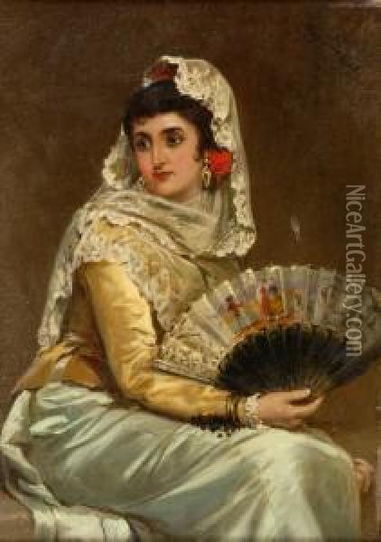 Spanish Beauty Oil Painting - John Haynes-Williams