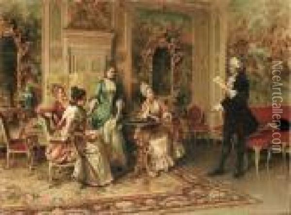 An Afternoon's Entertainment Oil Painting - Arturo Ricci