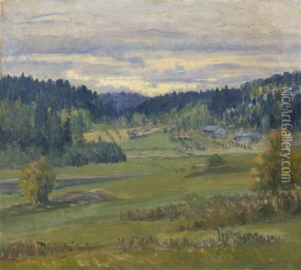 Hillside Oil Painting - Alfred Jansson