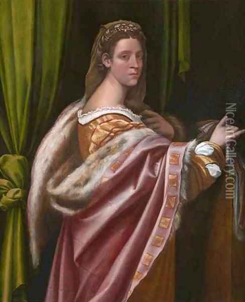 Portrait of a Lady Oil Painting - Sebastiano Del Piombo