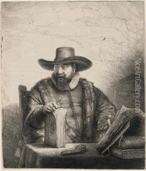 Cornelis Claesz. Anslo, Preacher Oil Painting - Rembrandt Van Rijn