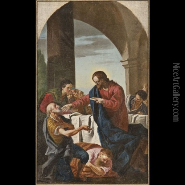 Il Sacramento Dell'eucarestia Oil Painting - Felice (Fra) Cignaroli