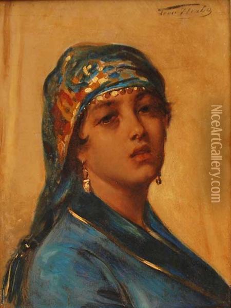 oriental Beauty Oil Painting - Leon Herbo