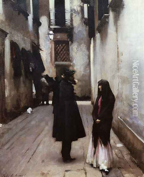 Venetian Street Oil Painting - John Singer Sargent