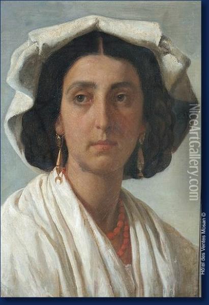 La Belle Romaine Oil Painting - Francois Joseph Navez