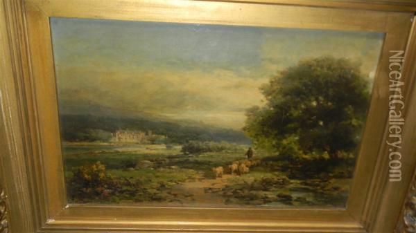 Abbotsford, Along The Tweed, Scotland Oil Painting - Andrew Melrose