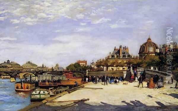 The Pont Des Arts And The Institut De France Oil Painting - Pierre Auguste Renoir