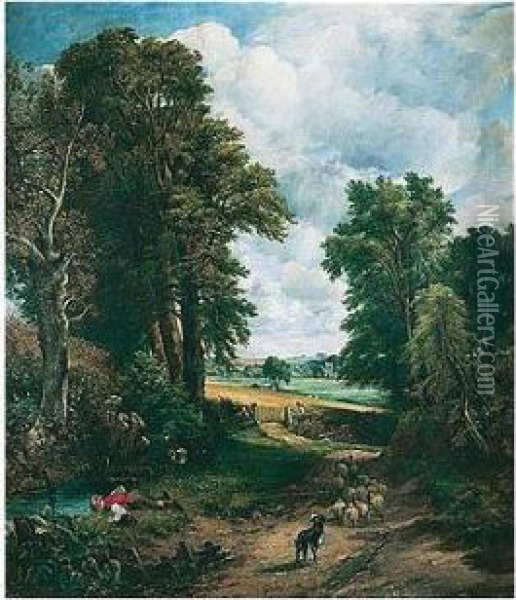 (after John Constable, R.a.) Oil Painting - Frederick Waters Watts