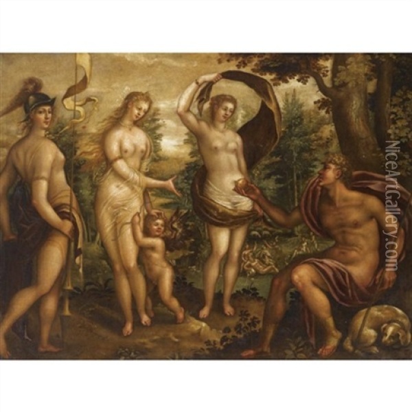 The Judgement Of Paris Oil Painting -  Pozzoserrato