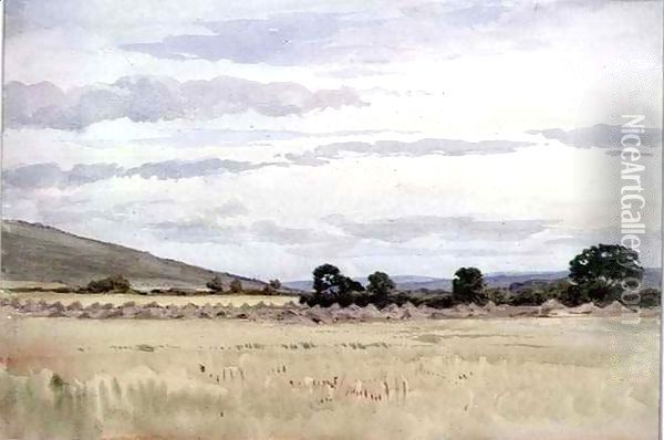 Landscape with Cornfield Oil Painting - John Absolon