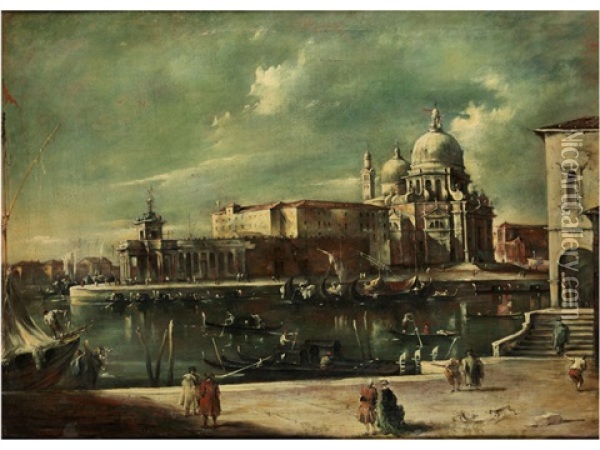 Venedigansicht Oil Painting - Giacomo Guardi