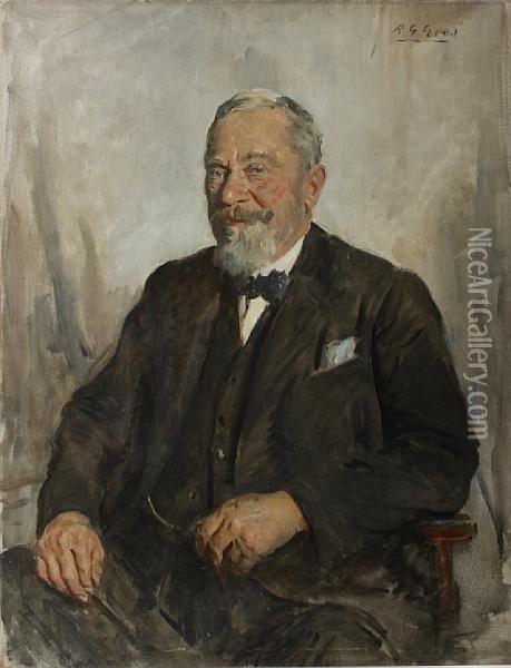 Portrait Of A Bearded Gentleman Oil Painting - Reginald Grenville Eves