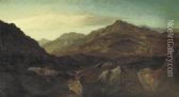 The Scottish Highlands Oil Painting - Charles Leslie